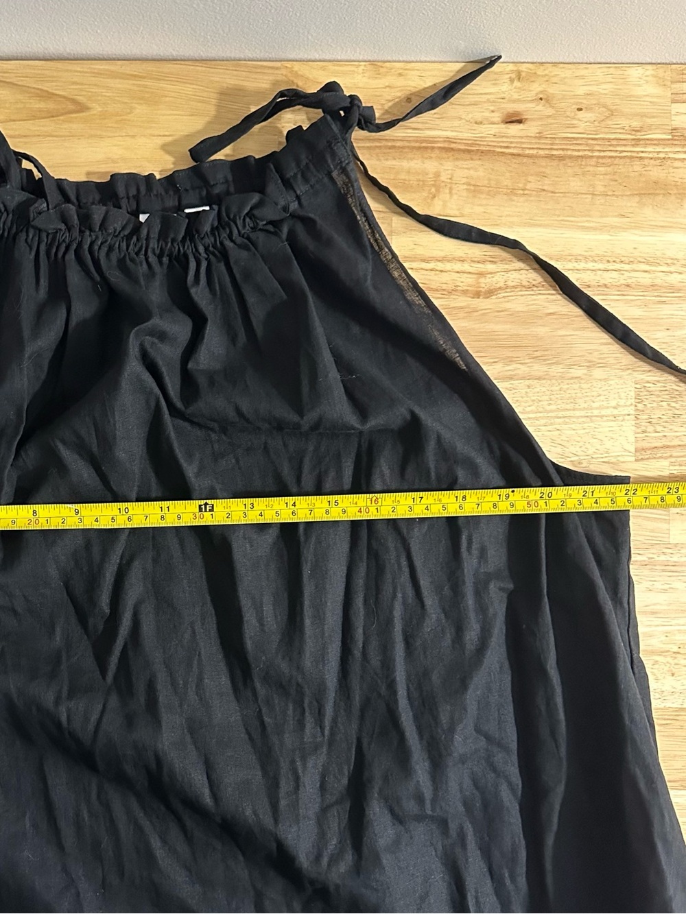 GAP Black Linen & Cotton Blend Tie Sleeve Tank Top - Picture 5 of 6